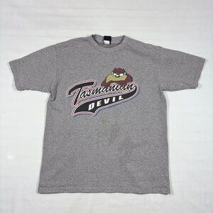 VTG Sherry's Best Gray Tasmanian Devil Taz T-Shirt Mens L RARE Mesh Fabric